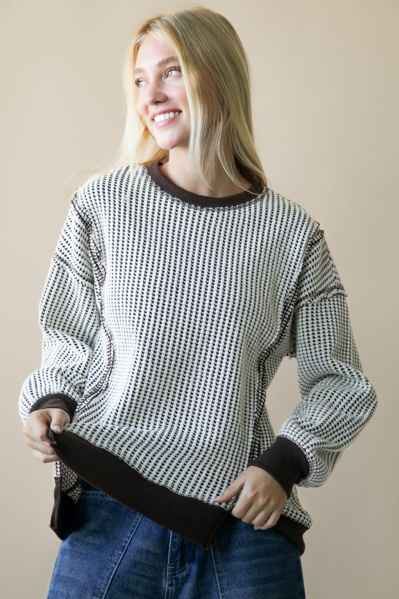 Oversized Waffle Knit