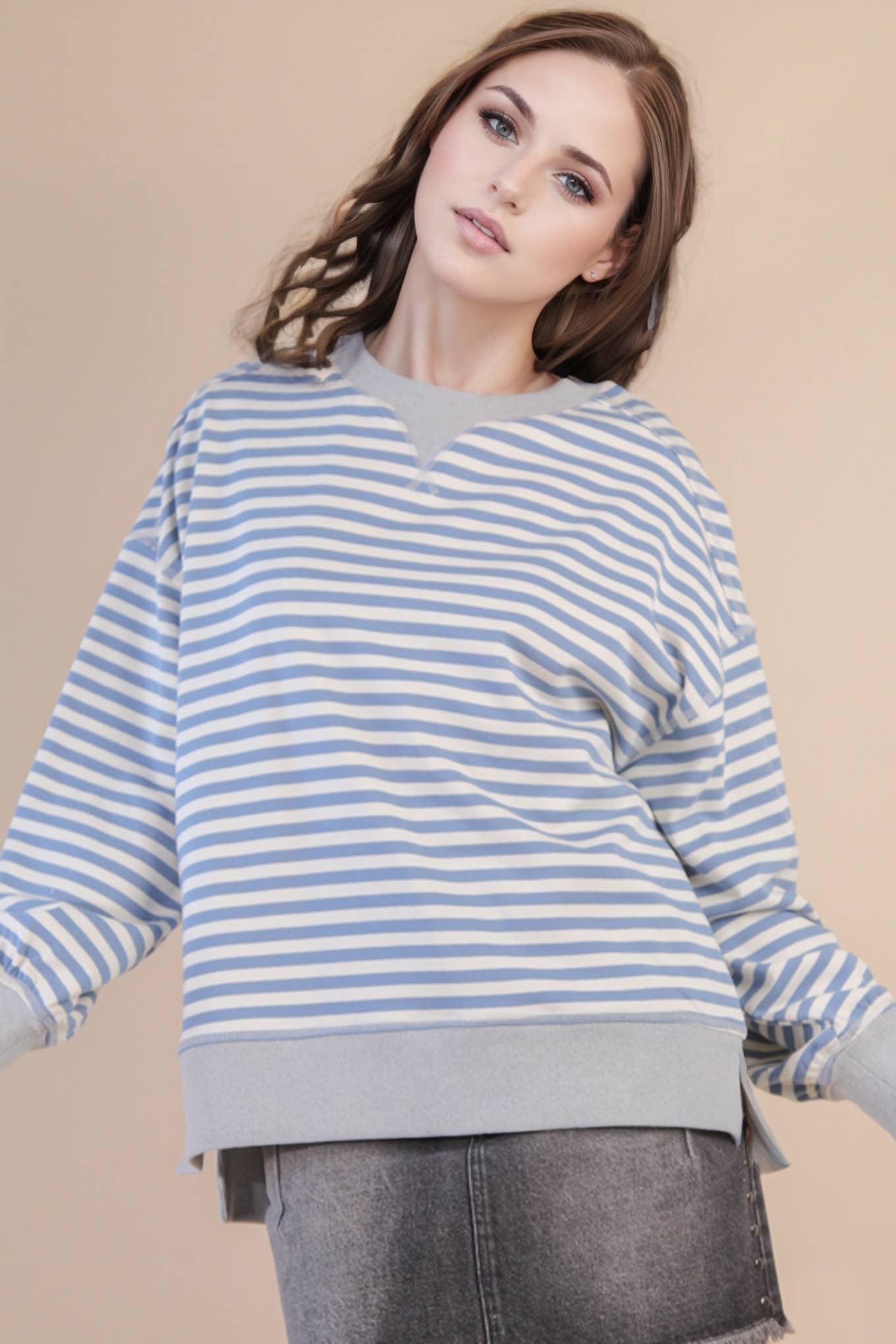 Stripe Pullover-P32