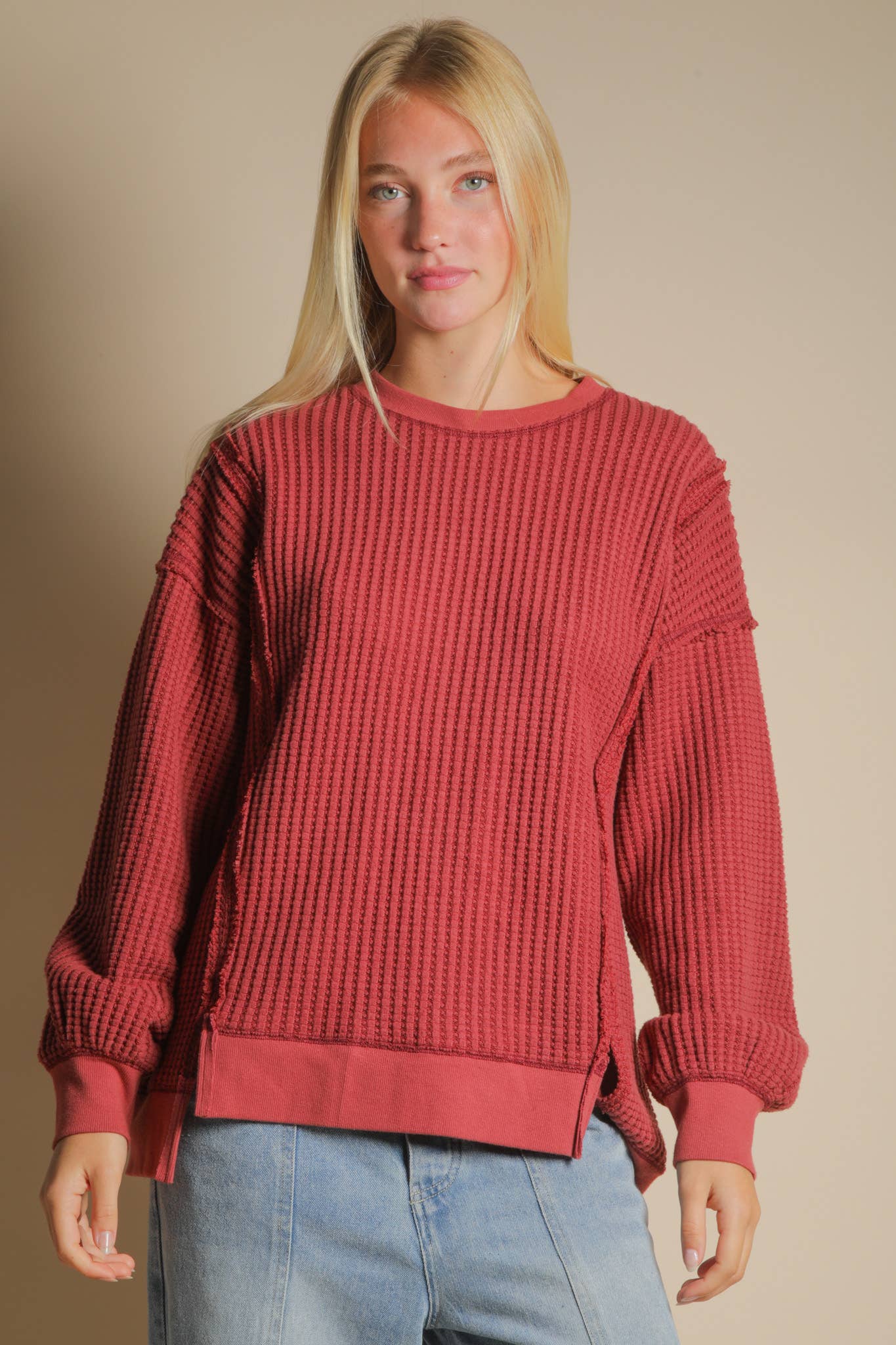 Oversized Waffle Knit