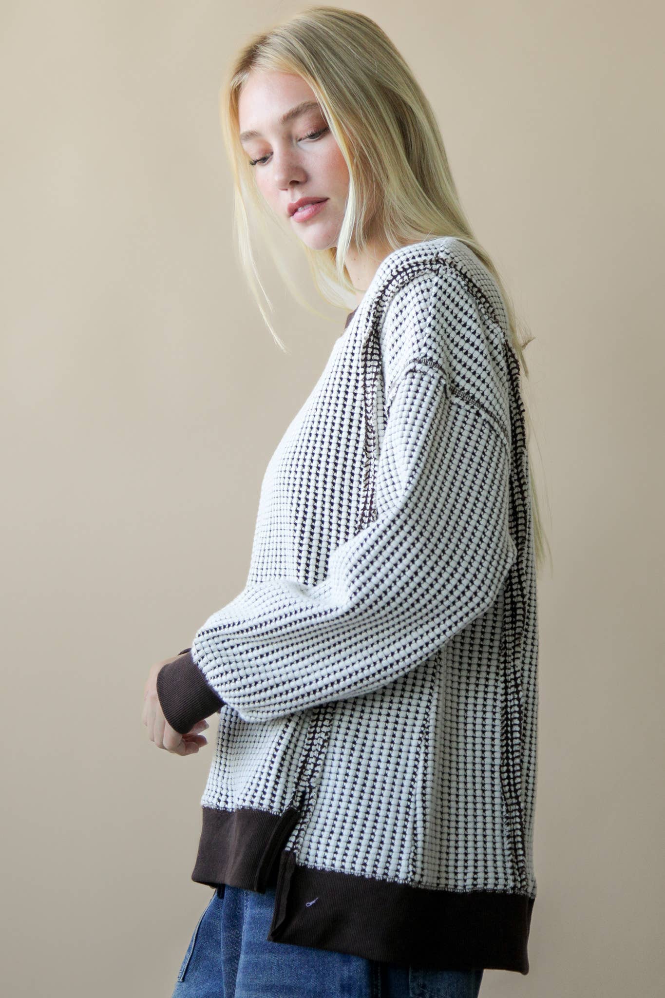 Oversized Waffle Knit