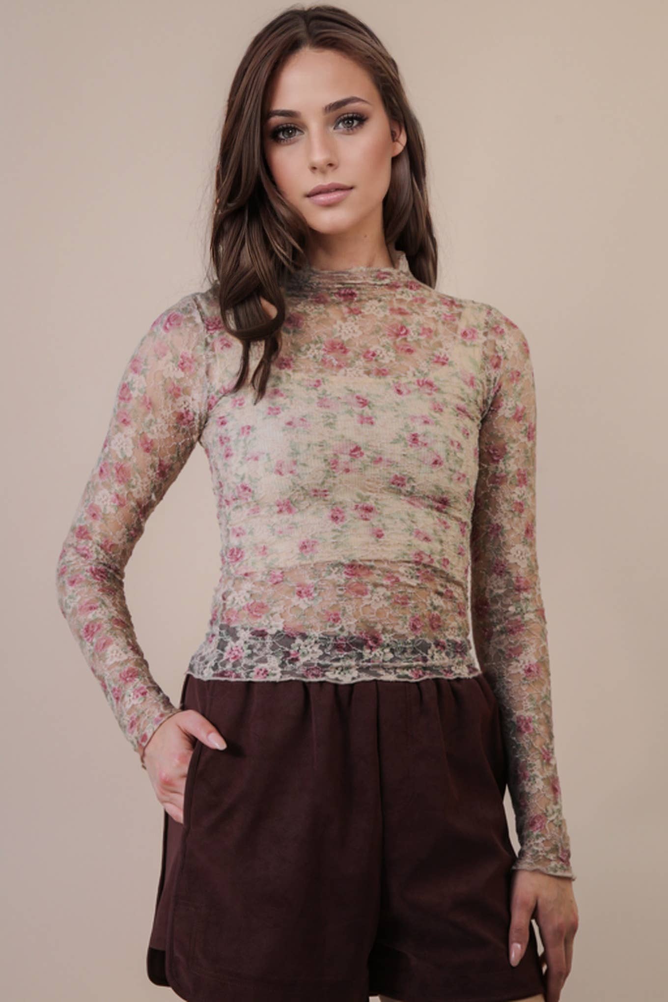 Mesh Lace Top-Q25
