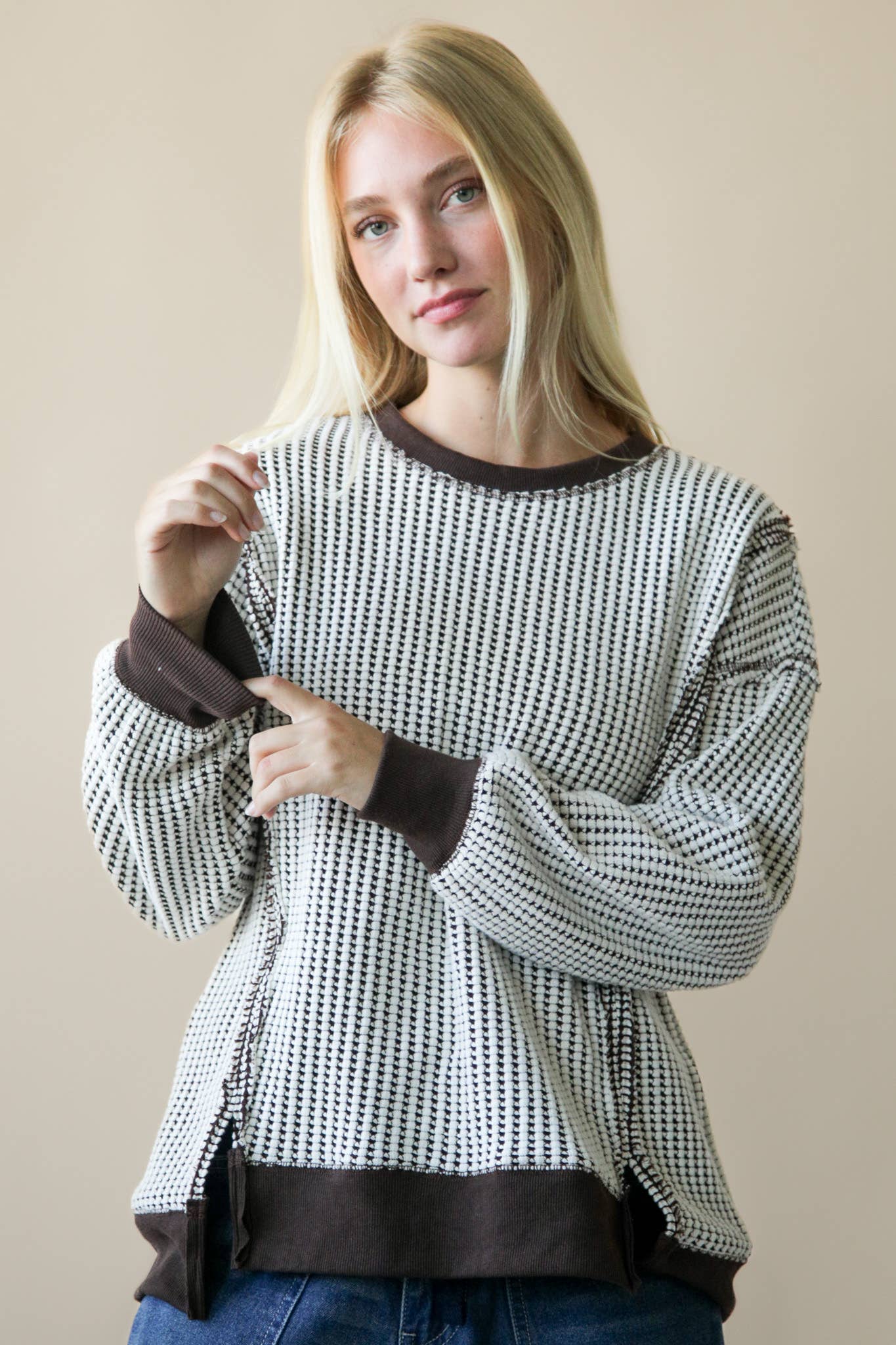 Oversized Waffle Knit