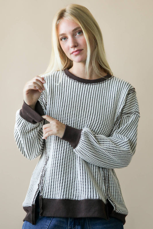 Oversized Waffle Knit