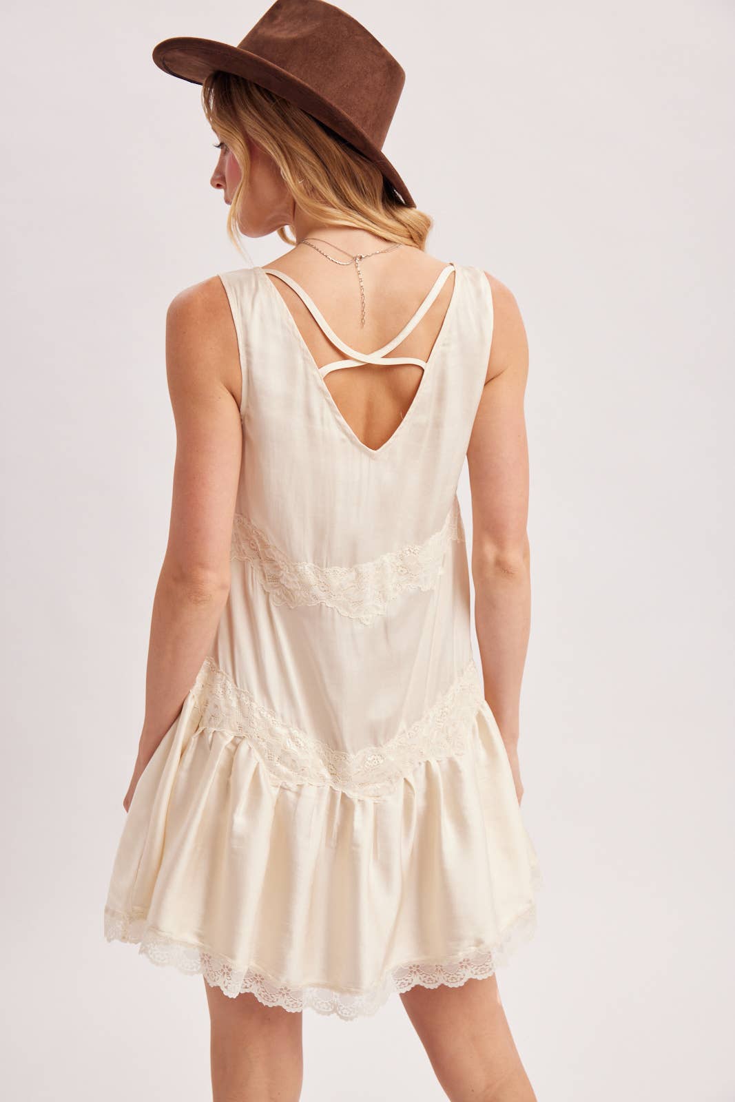 Satin and Lace Dress