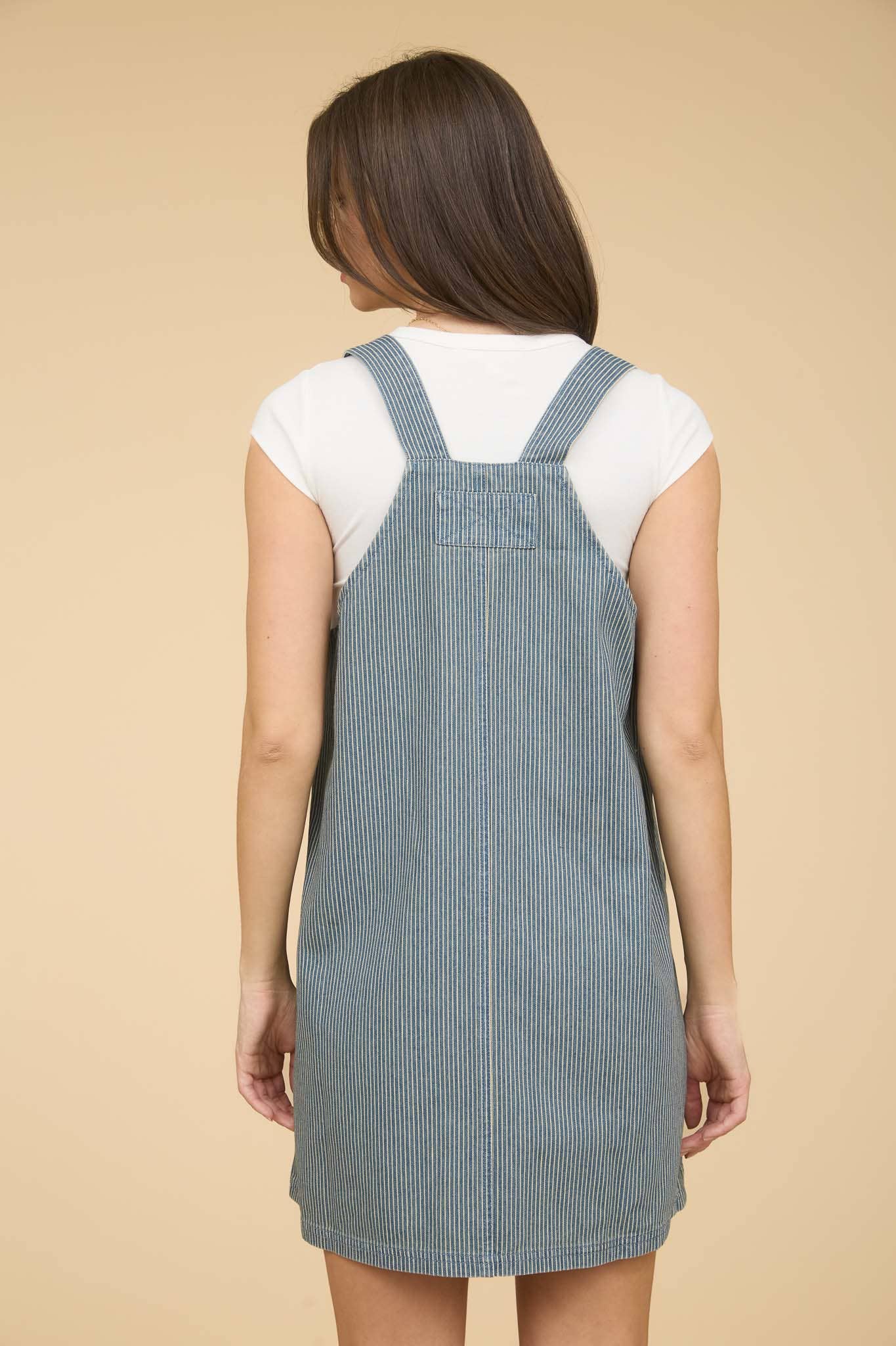 STRIPE OVERALL DRESS-N78