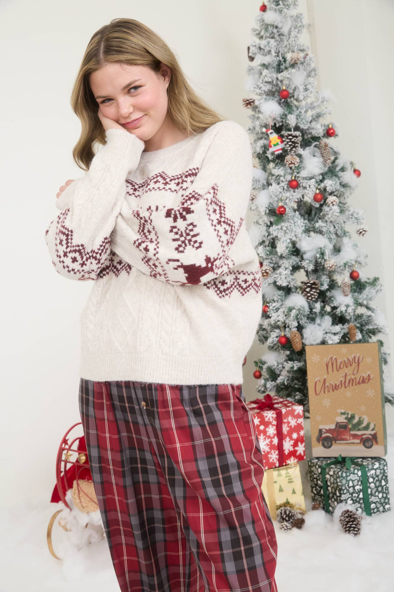 SNOWFLAKE SWEATER-Q38