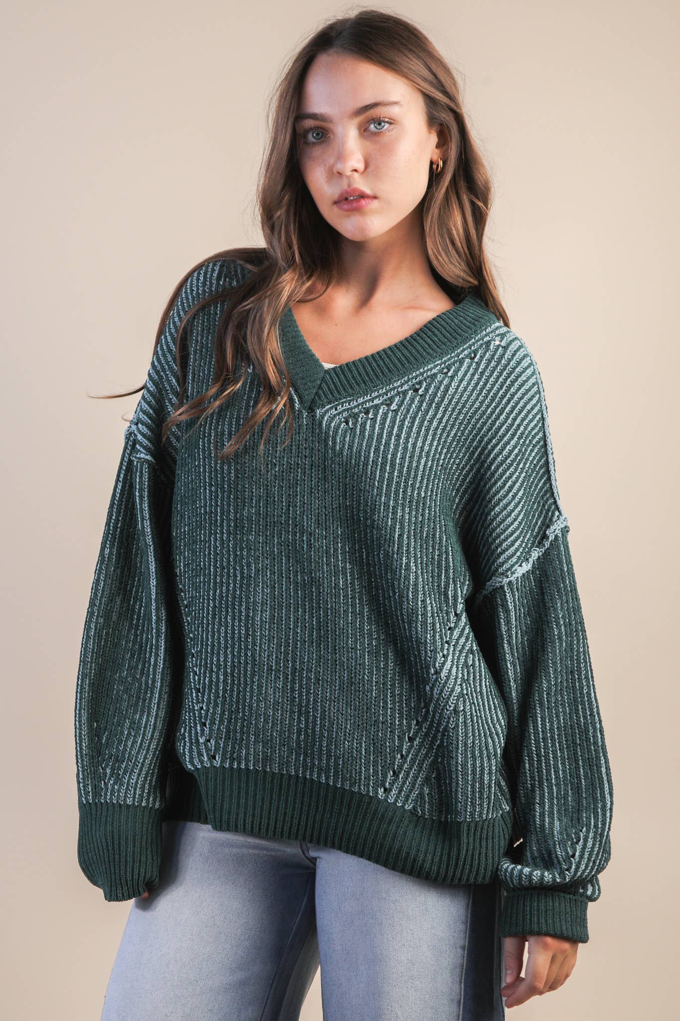Two Tone Sweater-Q39