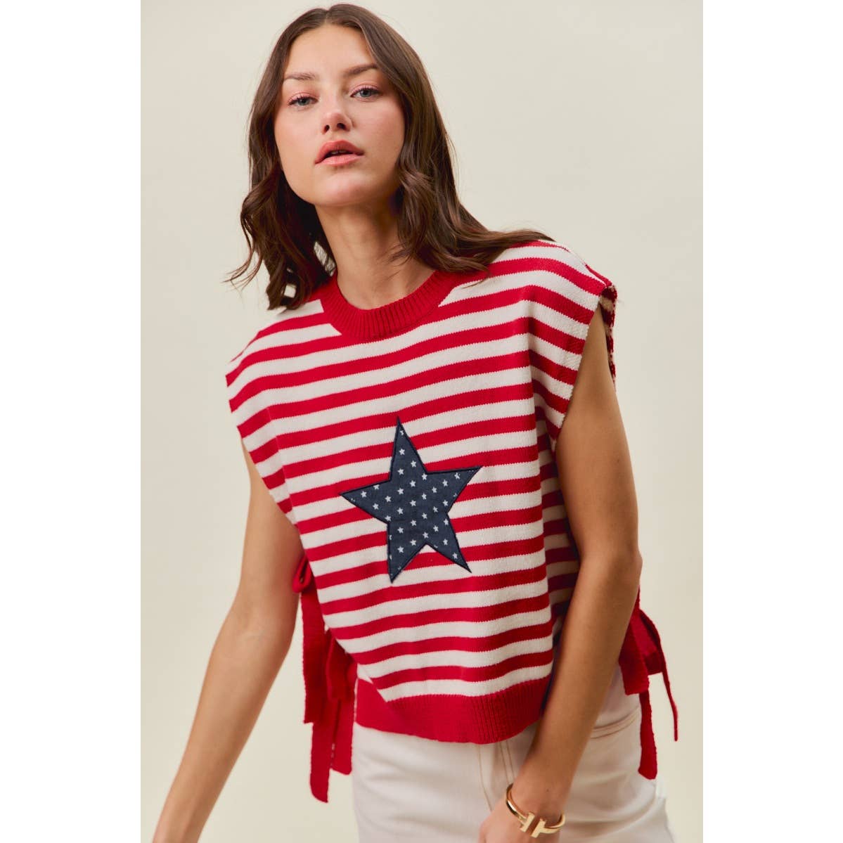Star Side Tie Top