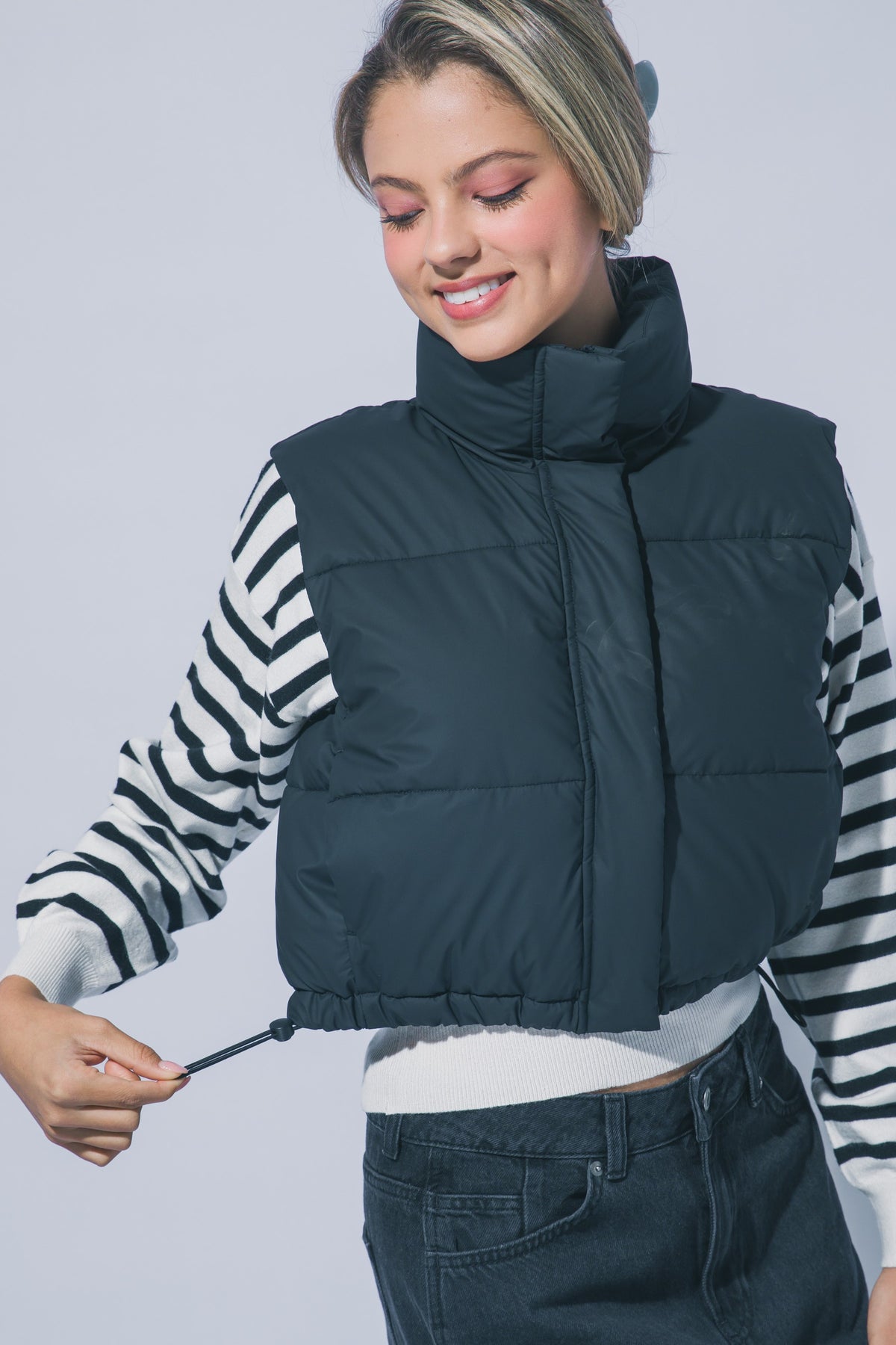 Adriana Cropped Puffer