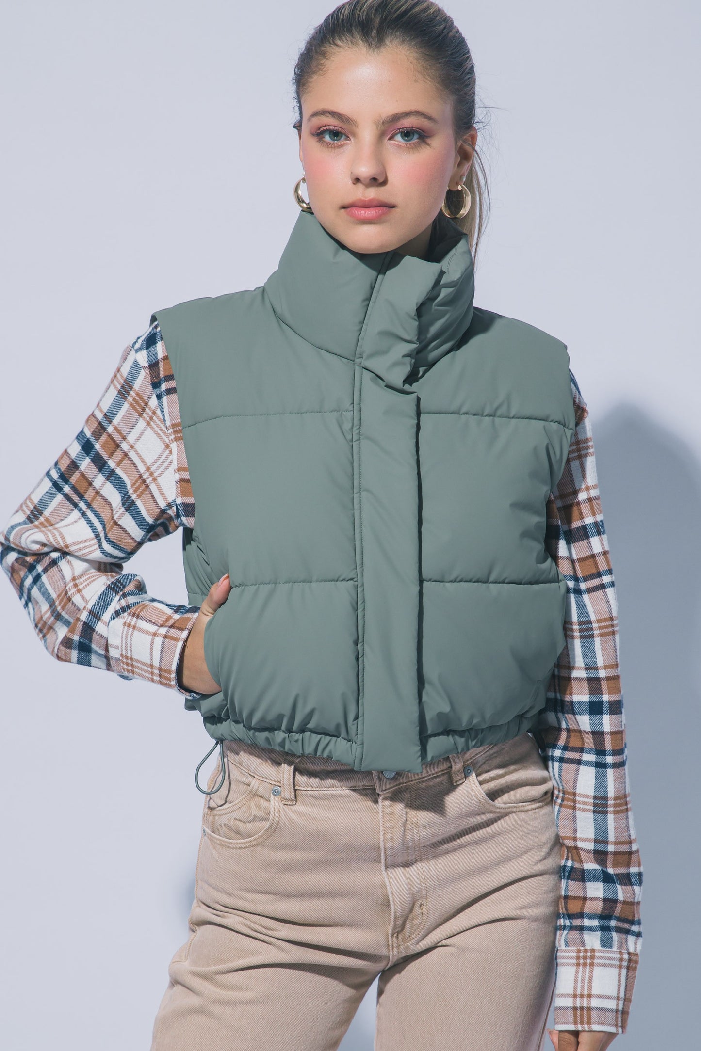 Adriana Cropped Puffer