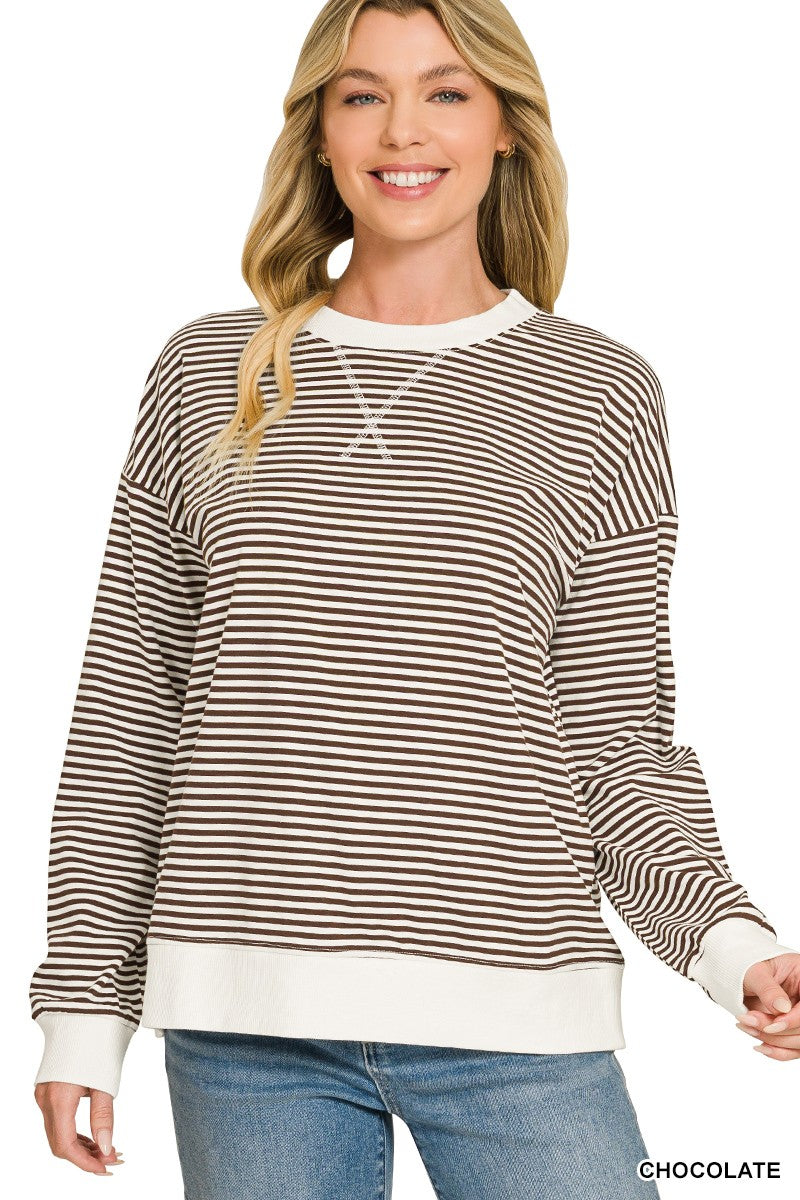 Solana Striped Pullover