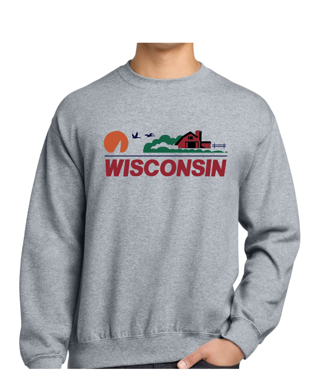 WI License Plate Sweatshirt
