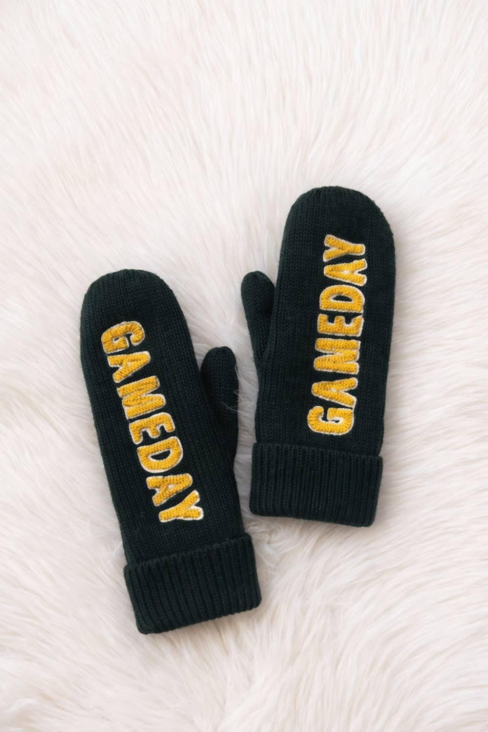 Green & Gold Game Day Mittens
