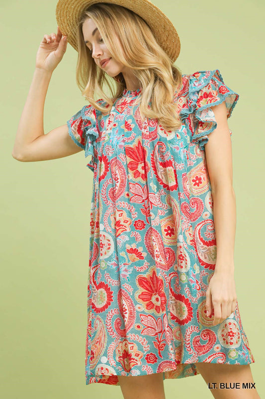 Paisly Print Dress