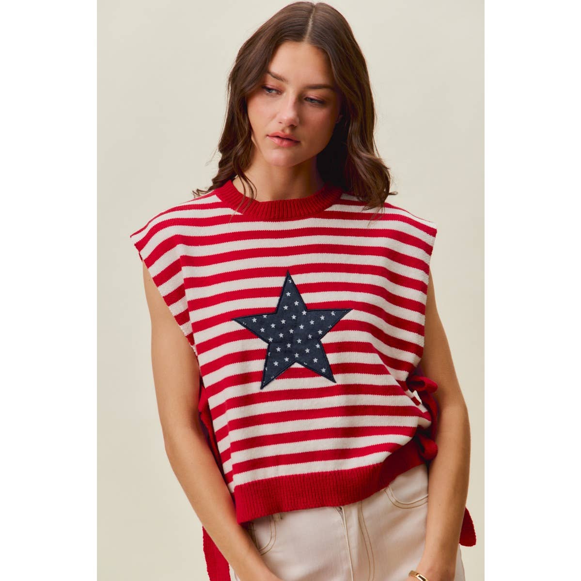 Star Side Tie Top