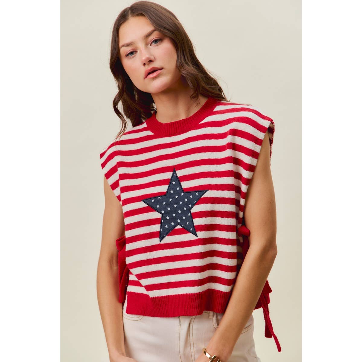 Star Side Tie Top