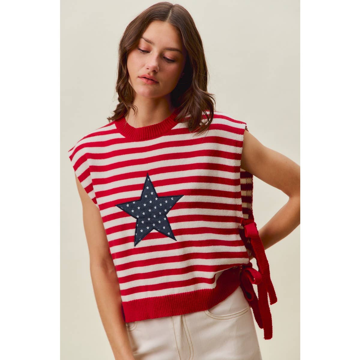 Star Side Tie Top