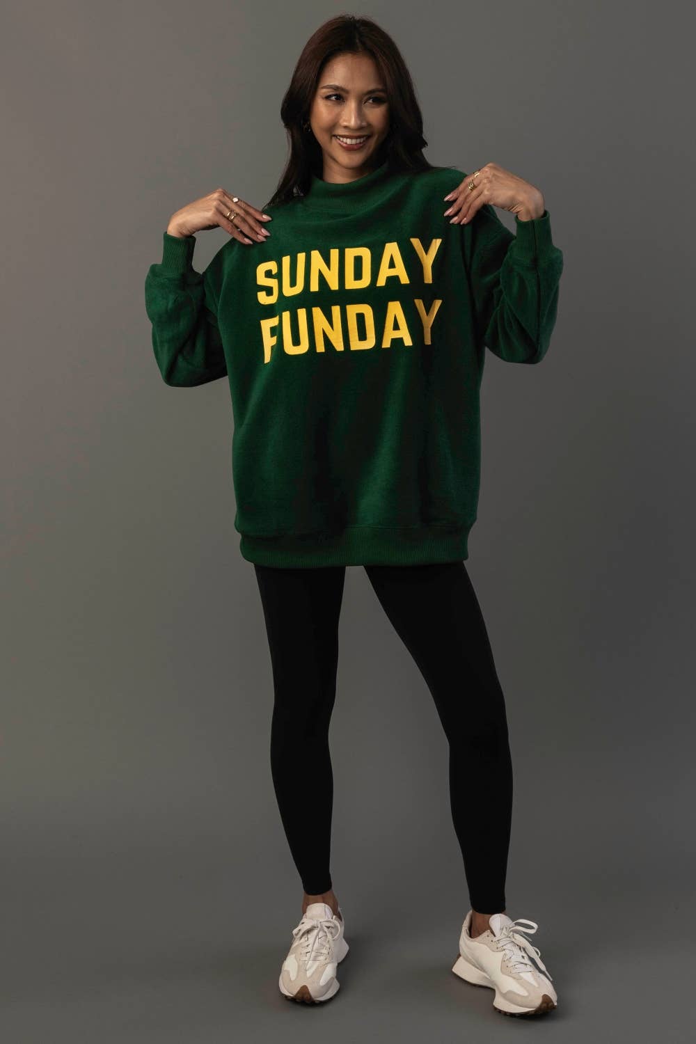 Green Game Day & Sunday Funday Reversible Sweatshirt