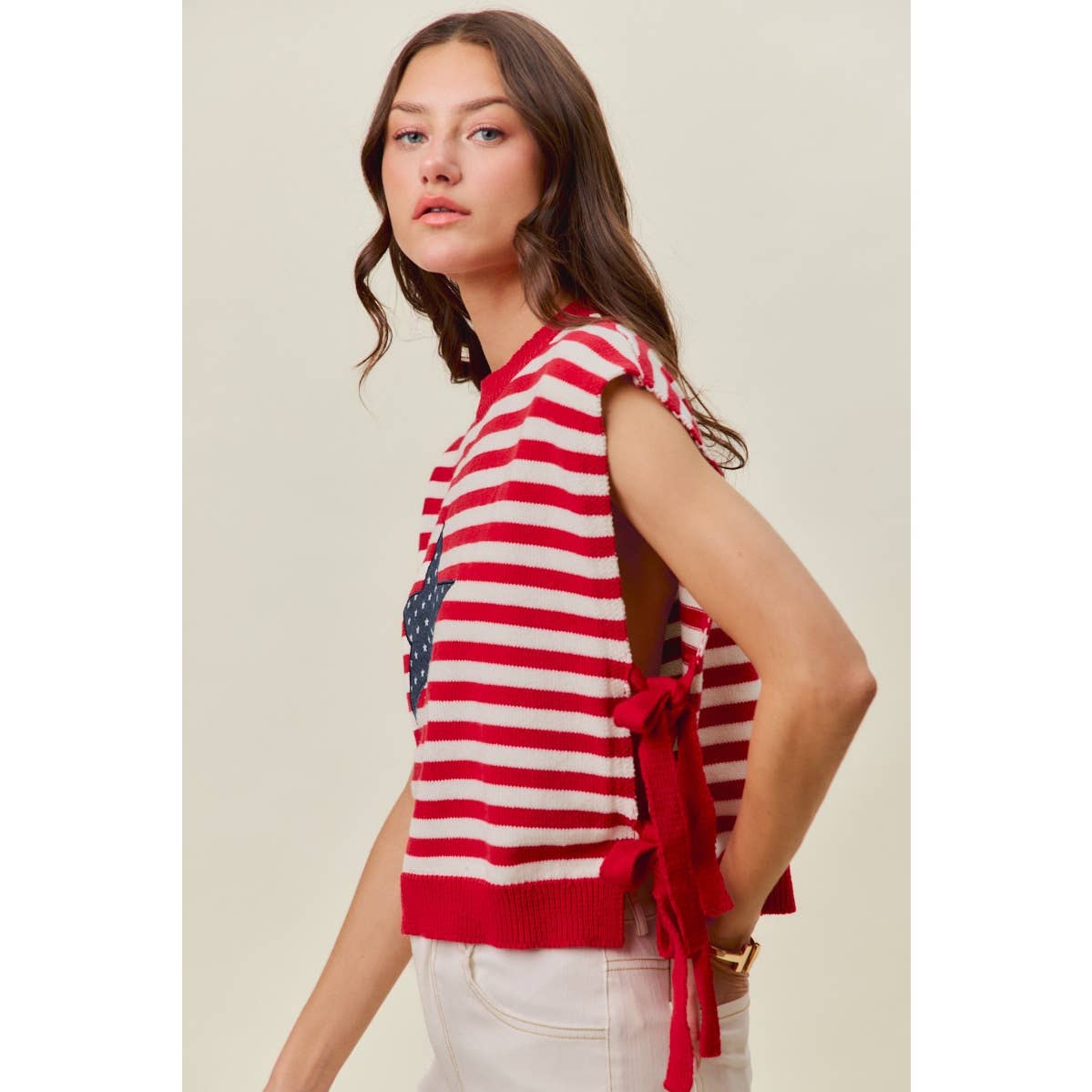 Star Side Tie Top
