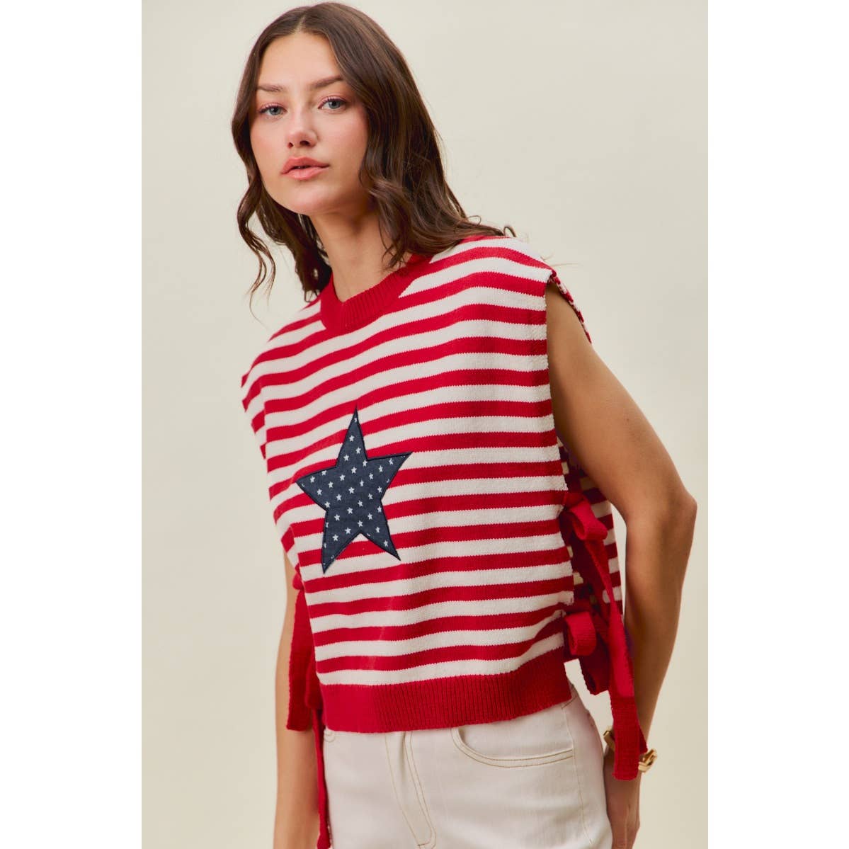 Star Side Tie Top