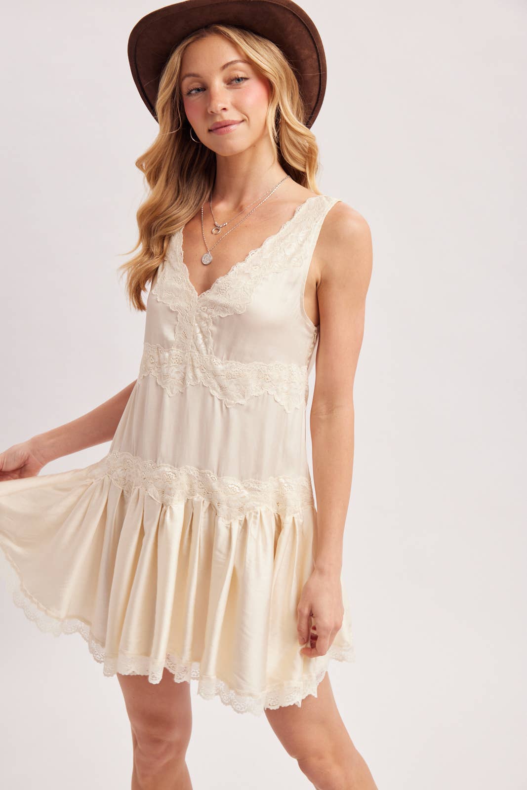 Satin and Lace Dress