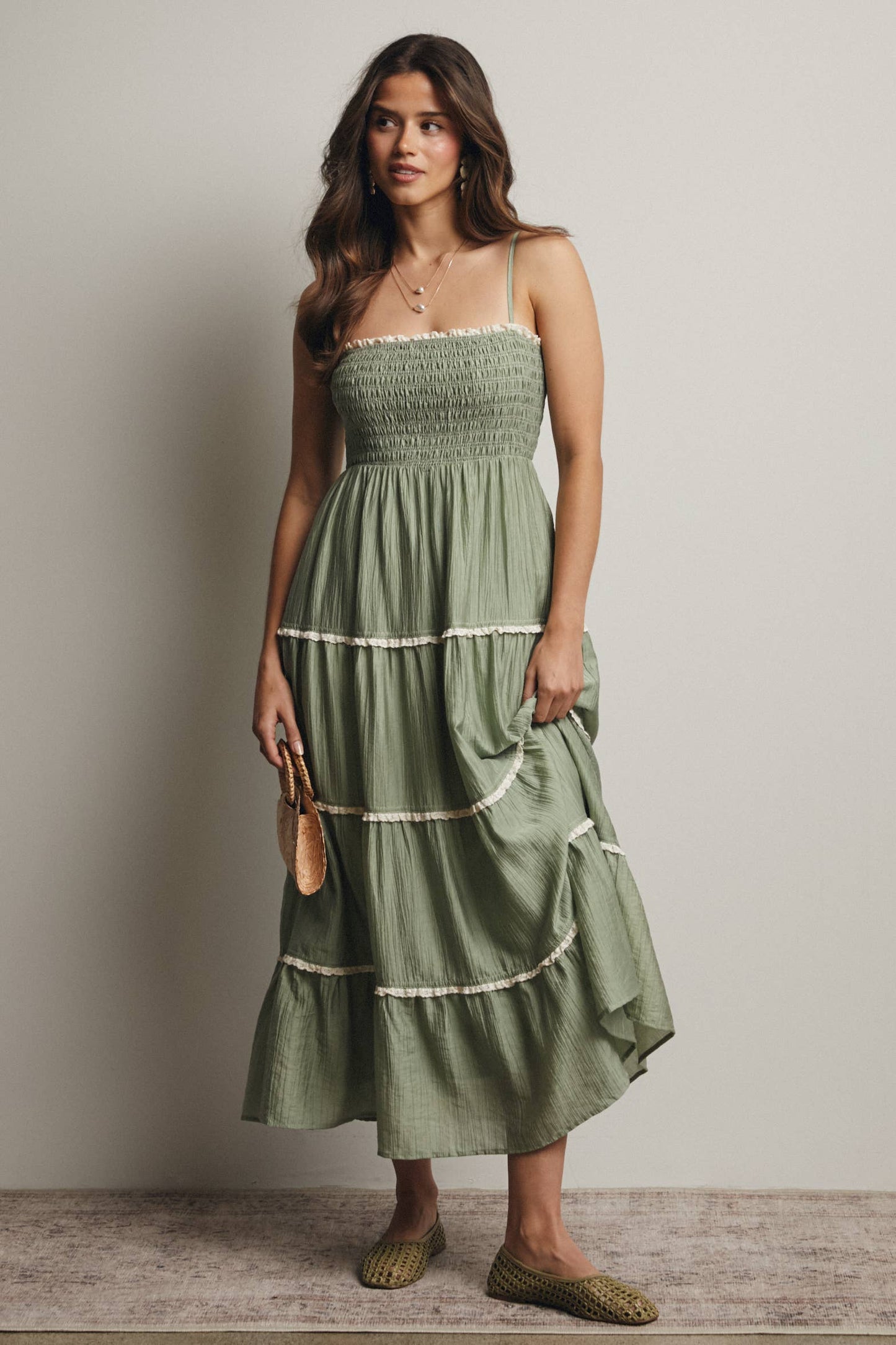 Sage summer dress