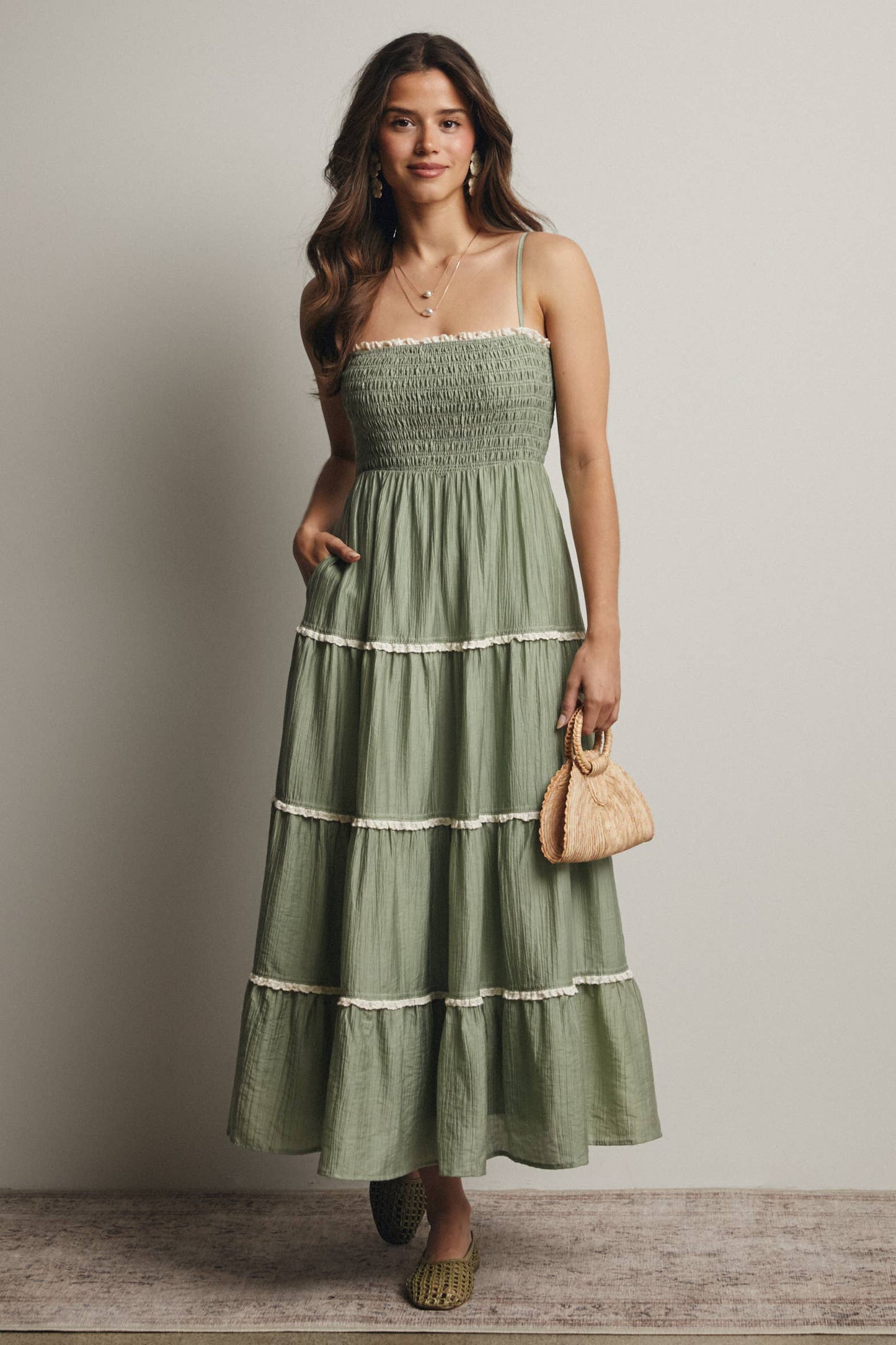 Sage summer dress