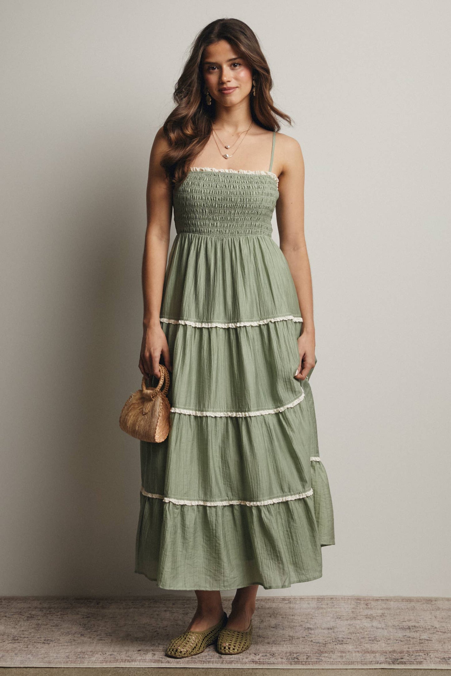 Sage summer dress